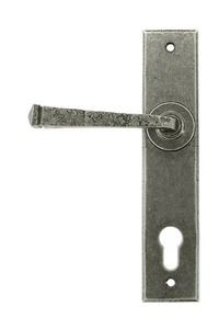 From The Anvil 33704 Pewter Avon Door Lever Espag. Lock Set - Picture 1 of 2