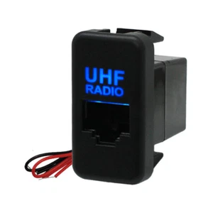 RJ45 DASH UHF RADIO SWITCH PANEL BLANK SOCKET FOR TOYOTA Tacoma Tundra LED BLUE - Picture 1 of 5