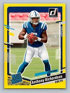 Anthony Richardson 2023 Donruss YELLOW PRESS PROOF Rated Rookie RC #343 Colts - Bild 1 von 2