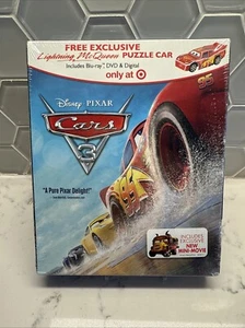 Cars 3 Blu-ray + DVD 2017 Target Edition w/ Puzzle *SEALED* - Picture 1 of 2