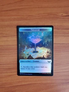 MTG Streets of New Capenna - Treasure / Wizard Double-sided Token FOIL - Picture 1 of 2