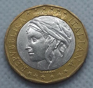 1000 Lire 1998. European Union, Italy Bi-metallic coin ! - Picture 1 of 2