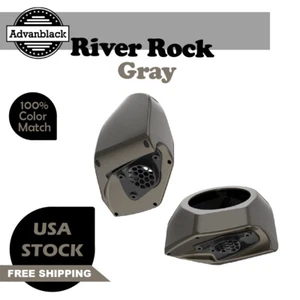 Advanblack River Rock Gray King Tour Pack 6.5" Speaker Pods Fits Harley Touring - Bild 1 von 9