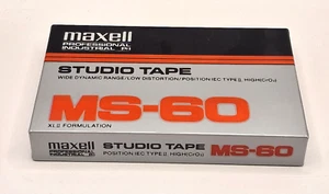 MAXELL MS-60 Blank Audio Cassette Tape (Sealed) New! - Picture 1 of 5