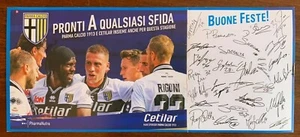 Cartolina Parma Buone Feste 2018-2019 con autografi stampati Gervinho Inglese - Picture 1 of 1
