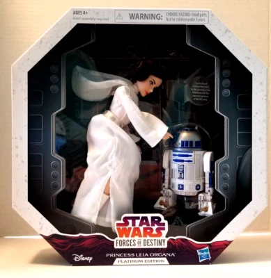 Muñeca Hasbro Star Wars Princesa Leia Organa Edición Platino Fuerzas del Destino 12" Foto 1 de 3