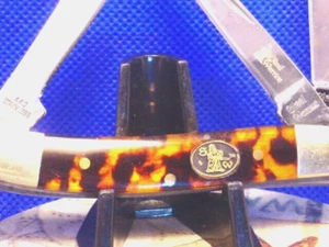 Pocket Knife Tortoise Shell Resin Handles Shield Range Rider 440A Blades, 3-1/4" - Picture 1 of 10