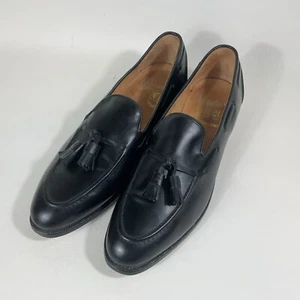 ROYAL TWEED ENGLAND schwarze Leder-Loafer mit Quaste 9260B hochwertige Schuhe Größe 12 - Bild 1 von 17