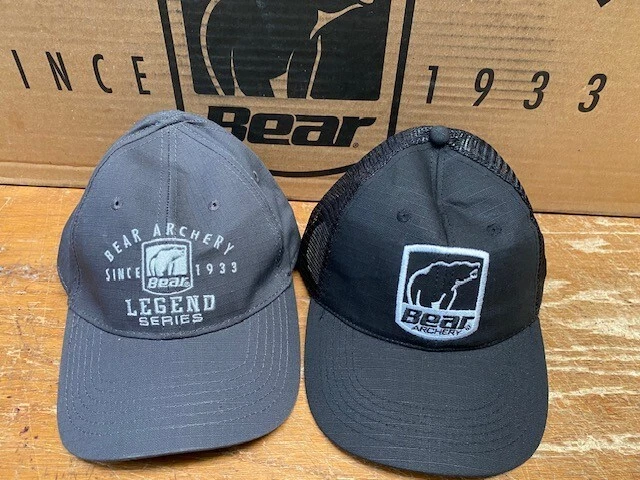 BEAR ARCHERY Authentic Hunting Hats 1-Black 1 Grey Free Shipping ! - Image 1 of 1