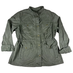 GAP Utility Jacket donna grande verde bottoni tasche cargo a scatto cappotto leggero - Foto 1 di 6