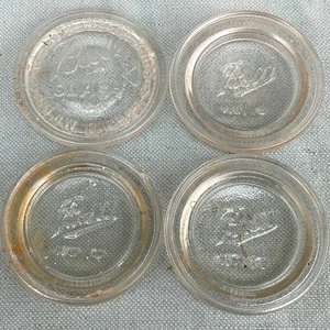 Vintage Einmachglas Klarglas Deckel Top Kugel #10 Deckel Lot 4 Antik Rund 2,5" - Bild 1 von 15