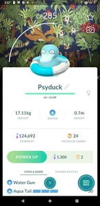 Pokémon Go | Shiny PSYDUCK (Swim Ring) SPECIAL BACKGROUND | Mini PTC 20k Dust - Picture 1 of 1