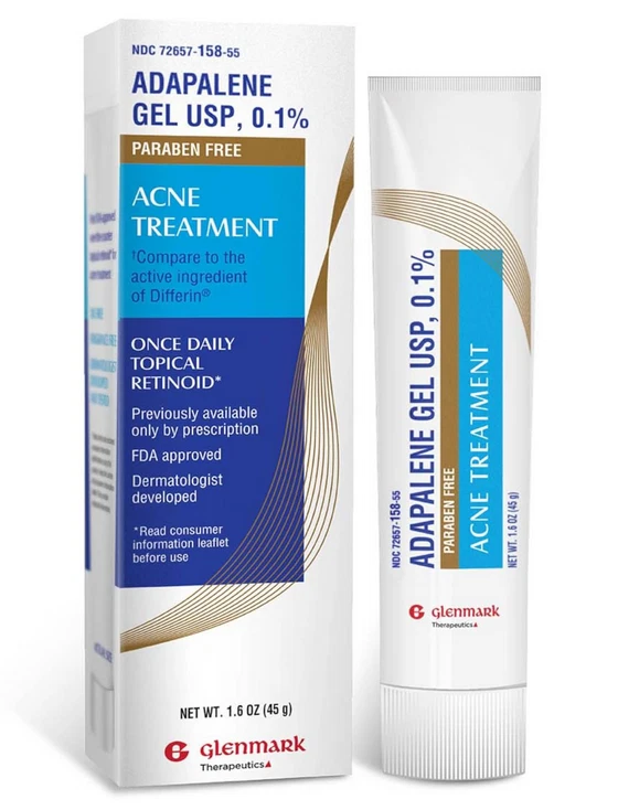 Adapalene Gel 0.1% Acne Treatment, Paraben Free Topical Retinoid Cream --FROM AU - image 1 of 4