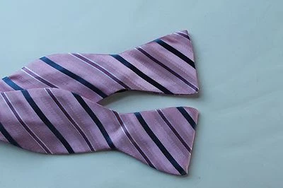 Pajarita para hombre Nicole Miller rosa azul rayas nueva envío gratuito Foto 1 de 4