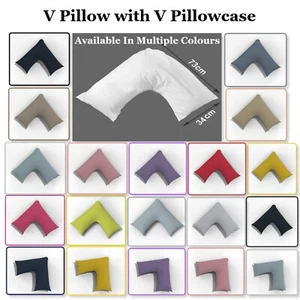 Orthopaedic V Shaped *PILLOW* Head Neck & Back Support with Free Polycotton Case - Picture 1 of 108