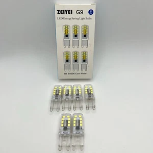 Zeiyei LED Bulb G9 3W 6000K Cool White Pack of 6 - Picture 1 of 2