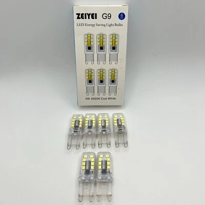 Zeiyei LED G9 Bulb 3W 6000K Cool White Pack of 6 for Hallway & Kitchen - Image 1 of 2