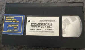 Terminator 2 T2 Blockbuster VHS Eddie Furlong Arnold Schwarzenegger Vintage! - Picture 1 of 6