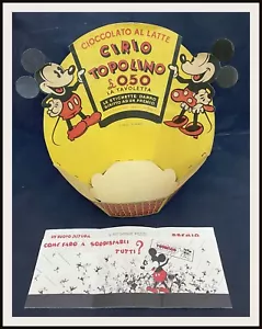 ⭐ MICKEY MOUSE Disney Espositore Cioccolato Italiano Cirio - 1935 - DISNEYANA.IT ⭐ - Foto 1 di 6