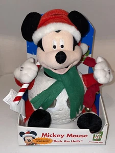 Disney Topolino Peluche Peluche Luci Mazzo Musicale Le Sale Natale NOS HTF - Foto 1 di 11