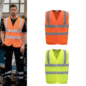 Yoko Hi-Vis Flame-Retardant Anti-static Waistcoat (HVW100ASFR) - Sleeveless Top - Picture 1 of 12