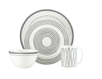 Kate Spade New York Charlotte Street WEST SLATE Collection 4-Piece Place Setting - Image 1 of 2