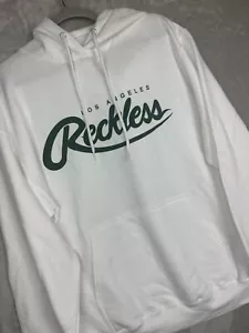 Large- Reckless white and green hoodie streetwear NWOT - Picture 1 of 4