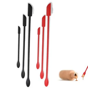 6 Pack Mini Silicone Spatula Set Double Ended Jar Scraper Tiny Spatula - Picture 1 of 6