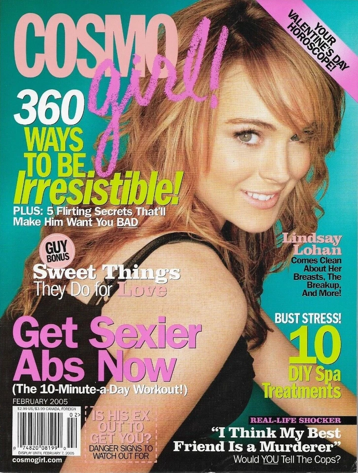 LINDSAY LOHAN - COSMO GIRL Magazine  Feb 2005 - LIKE NEW - No Label Foto 1 de 1