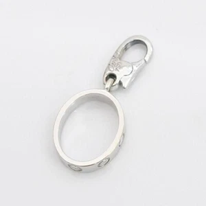 Cartier Mini Baby Love Charm K18WG Ciondolo in Metallo Top Anello Argento Acc... - Foto 1 di 5