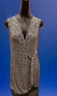 Dana Buchman Summer Faux Wrap Sleeveless Dress Size Small - Image 1 of 4