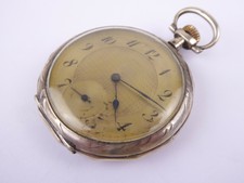 Vintage Silver & Yellow Metal  POCKET WATCH WORKING 59g pw1