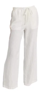 Rails Damen Gr. M Emmie weiß 100 % Leinen Hose weites Bein Taschen MSP $ 170 - Bild 1 von 11