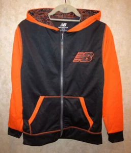 NEW BALANCE Ad Performance Dk Grey Orange Hoodie Zip Jacket NEW Youth Boys XL 18 - Picture 1 of 3