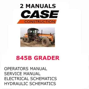 CASE 845B GRADER MANUAL OPERATORS SERVICE REPAIR SHOP PDF - Picture 1 of 10