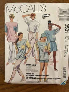 Pantalones Cortos Capri Top De Colección Patrón de Costura Años 80 Falsa 3531 Talla 6 8 - Imagen 1 de 2