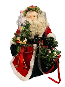 Santa Claus tree topper Christmas father Kris Kringle Realistic bag toys - Picture 1 of 7