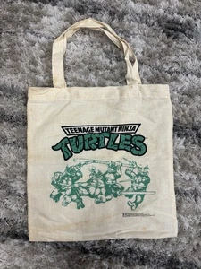 RARE Mirage Teenage Mutant Ninja Turtles Cloth Canvas Tote Bag Vintage 1989 TMNT - Bild 1 von 14