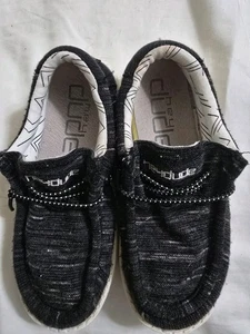 Hey Dude Wendy Youth Kids Boys Girls Black Slip On Shoe Kids Toddler US K12 - Picture 1 of 5