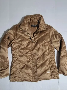 (#C) Kenneth Cole Reaction Full Zip Bubble Jacke Größe Damen Medium Gold - Bild 1 von 12