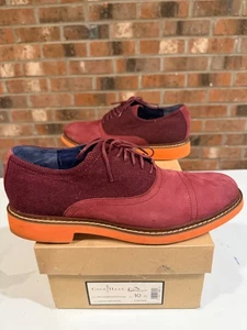 Scarpe eleganti Oxford Cole Haan Air Harrison vino nabuk pelle e lana taglia 10M - Foto 1 di 10