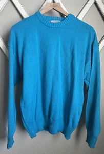 ¡NUEVO CON ETIQUETAS! Suéter Pullover L Vintage Le Tigre Para Hombre - Turquesa - Imagen 1 de 8