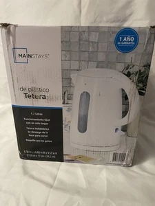 Mainstays Plastic Kettle 1.7 liter, NIB - Picture 1 of 2
