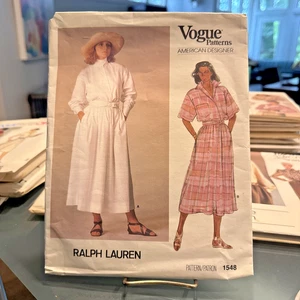 FREE SHIP! 1548 Vogue Patterns American Designer Ralph Lauren Sz 10 Top & Skirt - Picture 1 of 2