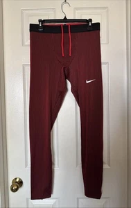 Nike Men’s XL Pro Elite Team Running Long Tights Made in USA Red DA2908-031 - Picture 1 of 13