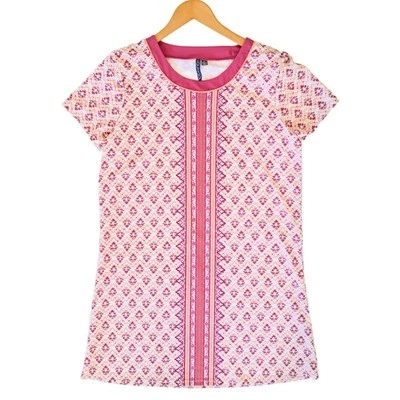 Vestido túnica manga corta Aqua et Sol UPF talla XL rosa melocotón informal encubrimiento de playa Foto 1 de 4