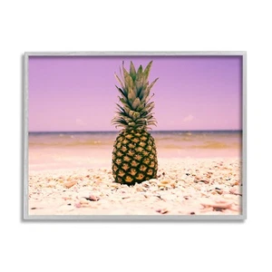 Pink Purple Pineapple Beach Framed Wall Art gJ0d1kKUZdKnZBazyDtksAsTD8mU7mBs - Picture 1 of 2