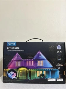 Govee Permanent Outdoor Lights 100ft with 60 RGBIC LED Lights IP67 Waterproof - Picture 1 of 6