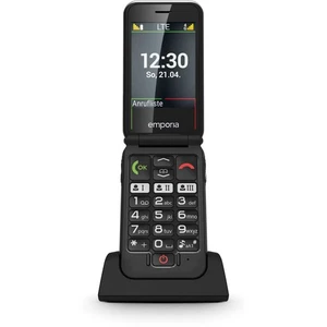 Emporia JOY LTE Big Button 4G FLIP Phone External Screen Satin Black Unlocked - Picture 1 of 8
