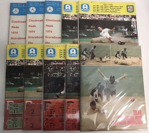 1974 Season Cincinnati Reds Scorecards & Ticket Stubs Lot of 9 Games *Read* - Picture 1 of 21